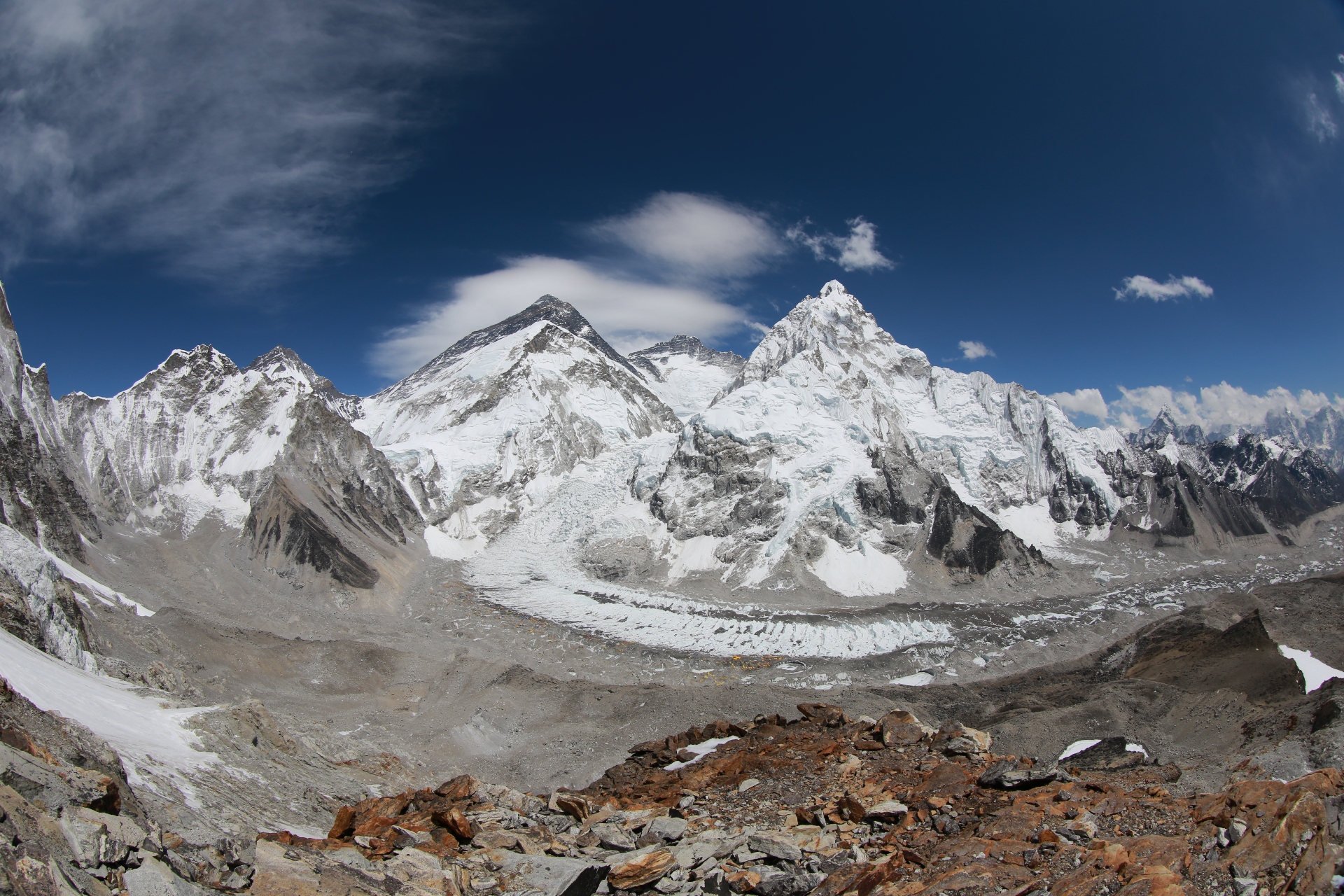 Majestic view of the Khumbu region from Pumori ABC, photo credit Neal KUSHWAHA