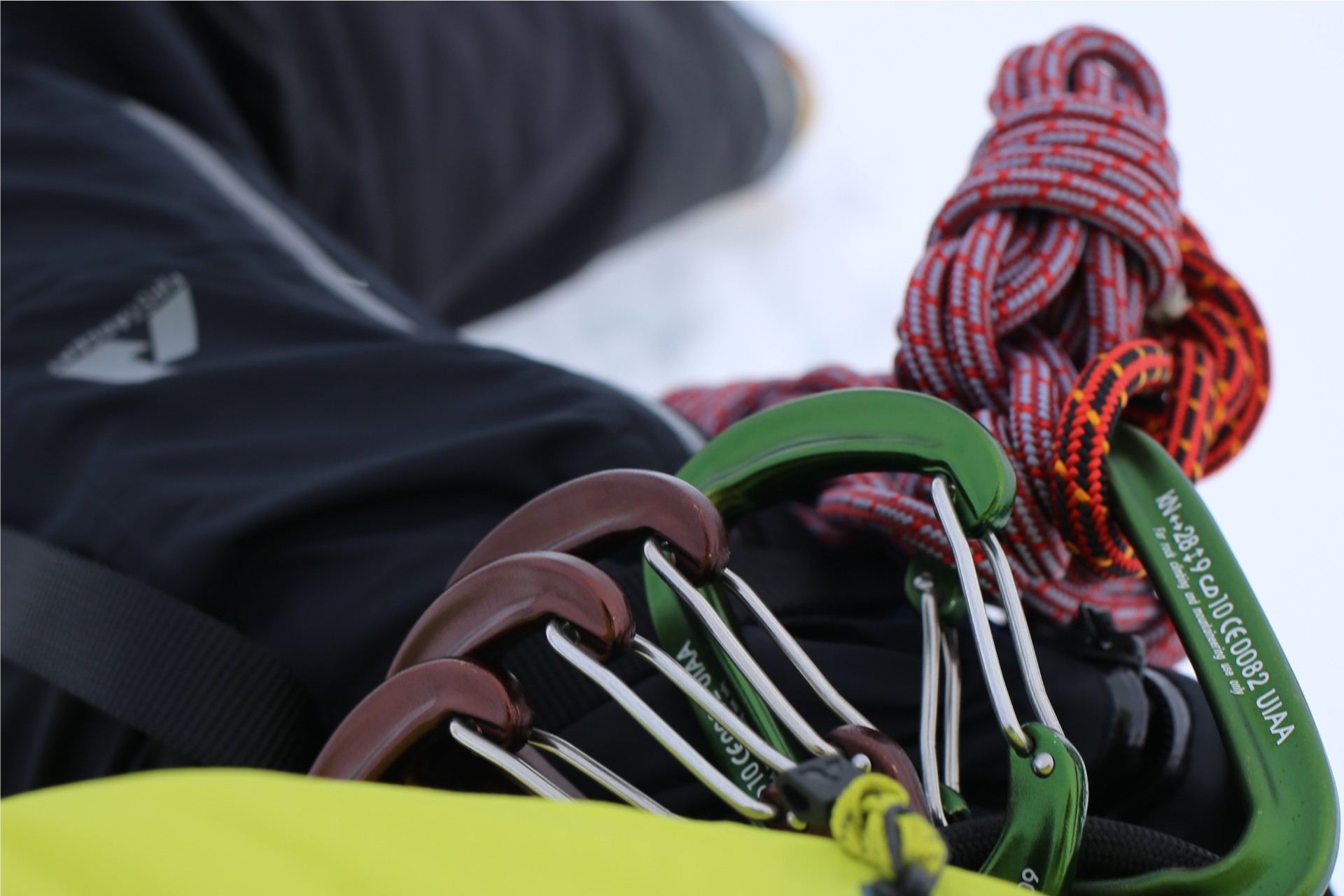 Cordelettes on a Carabiner